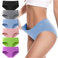 Benirap Womens Underwear Cotton Knickers Multipack, Ladies Panties Breathable Cotton Pants Comfy Hipster Briefs for Women (6 Packs)