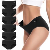 Benirap Womens Underwear Cotton Knickers Multipack, Ladies Panties Breathable Cotton Pants Comfy Hipster Briefs for Women (6 Packs)