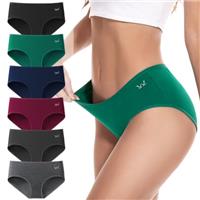 Benirap Womens Underwear Cotton Knickers Multipack, Ladies Panties Breathable Cotton Pants Comfy Hipster Briefs for Women (6 Packs)