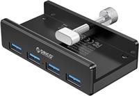 ORICO USB 3.0 Hub Clamp Adapter, Aluminum 4-Port USB Splitter with Extra Power Supply Port and 4.92 FT USB Data Cable, Ultra-Portable USB Expander for 2021 iMac/Laptop/PC