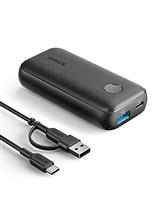 Anker Power Bank, Compact 10000mAh Portable Charger, PowerCore with USB-C Power Delivery (25W) for iPhone 16/15/14/13/Pro/Max/XR/XS, Samsung S21/S20, Pixel 3/3XL, iPad Mini 5, and More
