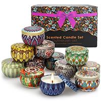 BlissTrip 12 Pack Natural Soy Wax Candle Set Scented Candles Gifts for Women/Mother/Friends/Colleague Aromatherapy Candle for Home,Birthday,Christmas,Wedding Return Gift