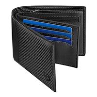 BIAL Mens Wallet, RFID Blocking Wallet Bifold Leather Wallets Mens, Mens Slim Wallet with ID Window Zip Coin Pocket 9 Card Holder and 2 Banknote Compartments, Card Wallet with Gift Box (Black Brown)