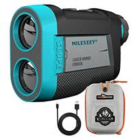 MiLESEEY Rechargeable Range Finder with Slope Switch, Flag Lock, Vibration - 660 Yds, 0.55 Yd Accuracy - Tournament Legal