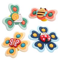 Vanmor Baby Suction Cup Spinning Top Toys, Suction Spinner Toys for Babies, Window Suction Toys for Baby High Chair Tray Bath Table Airplane Travel, Sensory Toys & Gift for Toddler