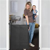 YOOFOR Extendable Gate for Children and Pets 0-140cm for Kids, Aluminium Alloy Chuck, Quiet and One-Handed Operation, for Stairs/Indoor/Hallway/Door, Grey
