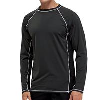 Arcweg Rashguard Men Long Sleeves Diving UV Protection UPF 50+ Elastic Rash Vest Loose Fit Top Swimming Quick Drying Surfing Pool T-Shirt Sports Top Rashie