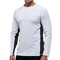 Arcweg Rashguard Men Long Sleeves Diving UV Protection UPF 50+ Elastic Rash Vest Loose Fit Top Swimming Quick Drying Surfing Pool T-Shirt Sports Top Rashie