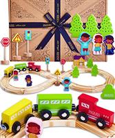 Train Set by Jaques of London | Wooden Toys for 1 2 3 4 5 Year Olds | Toy Train for Kids | Toddler Toys | Since 1795 | Beautiful Gift Packaging | Luxury Present by Jaques of London - Since 1795