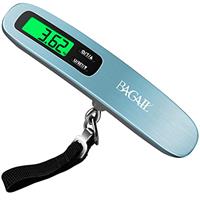 BAGAIL Digital Luggage Scale, Hanging Baggage Scale with Backlit LCD Display, Travel Weight Scale, Portable Suitcase Weighing Scale with Hook, 110lb/50kg Capacity, Battery Included
