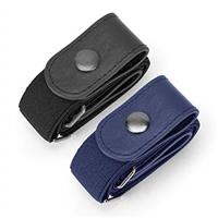 JASGOOD 2 Pack No Buckle Elastic Belt for Women Men, Buckle Free Invisible Stretch Belt for Jeans Trousers