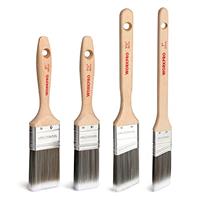 WORKPRO 4PCS Professional Paint Brush Set, Gloss Flat Brush and Angle Brush 25mm / 38mm / 50mm Decorating Paintbrushes for Walls and Ceilings