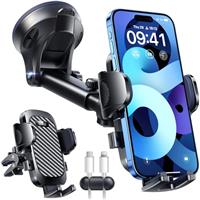 YRU [80LBS Strongest Suction & Military-Grade 2024 BEST Car Phone Holder [Patented 2-Side-Lock & Safety Certs] Universal Phone Mount Dash Windscreen Vent Van for iPhone 15 Pro Max Samsung