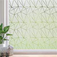 Beautysaid Window Film Privacy: Frosted Window Film with Triangular Pattern for Glass Windows, Anti-UV Vinyl, Static Cling Self-Adhesive, Opaque Privacy Film for Office and Home