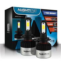 NIGHTEYE H7 LED Headlight Bulb, 350% Super Bright Car H7 LED Bulb 9000LM 72W 6500K Cool White, Car H7 LED Headlight Conversion Kit, H7 LED (2 PCS)