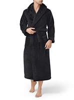 DAVID ARCHY Men's Bath Robe Ultra Soft Warm Collar Long Bathrobe Loungewear and Nightwear