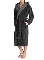 DAVID ARCHY Men's Bath Robe Ultra Soft Warm Collar Long Bathrobe Loungewear and Nightwear