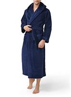 DAVID ARCHY Men's Bath Robe Ultra Soft Warm Collar Long Bathrobe Loungewear and Nightwear