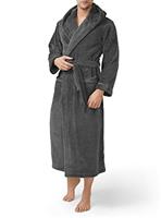 DAVID ARCHY Men's Bath Robe Ultra Soft Warm Collar Long Bathrobe Loungewear and Nightwear