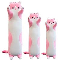 Giant Cat Pillow Plush Cartoon Kitty Sleeping Hugging pillow, Cuddly Soft Long Kitten Body Pillow Doll Cat Toy for Kids Girlfriend