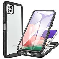 CENHUFO for Samsung Galaxy Case Built-in Screen Protector, Military Grade Shockproof Clear Cover 360Full Body Protective Rugged Bumper Phone Case for Samsung
