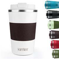 KETIEE Coffee Cup Travel Mugs, 380ml Insulated Coffee Mug with Leakproof Lid Reusable Coffee Cups Travel Cup,Coffee Travel Mug,Double Walled Coffee Mug,Stainless Steel thermaol Mug for Hot Cold Drinks