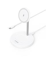 Anker Wireless Charging Stand, PowerWave 2-in-1 Magnetic Stand Lite with 5 ft USB-C Cable, Charging Stand for iPhone 16/15/14/13/12 Series, AirPods 2/Pro, and More (AC Adapter Not Included)