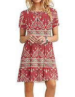 MOLERANI Summer Dresses for Women UK Casual T-Shirt Dress Short Sleeve Ladies Beach Dress