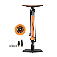 GOBKO Bike Pump Bicycle Floor Pump with Gauge, Bicycle Pumps with Presta and Schrader tire Pump multifunctional Air Pump for Road Bike MTB Sports Balls Pump High Pressure 160Psi &11Bar