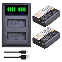 LP-E10 Battery with LED USB Charger, Pickle Power 2 x 1500mA