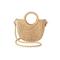 JOLLQUE Straw Beach Bag for Women, Summer Woven Crossbody Ba