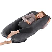 PinkFroggie Pregnancy Pillows,Soft U-Shape Maternity Pillow with Removable Cover-Full Body Support Pillows for Adults Sleeping-Pregnancy Must Haves