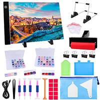 LED Light Pad for Diamond Painting Kit, Diamond Art Light Board, Tracing Light Table Box with Diamond Painting Accessories Tools Set for Full Drill & Partial Drill 5D Diamond Art Project