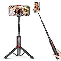 ATUMTEK Selfie Stick Tripod, Extendable 3 in 1 Aluminum Bluetooth Selfie Stick with Wireless Remote for iPhone 13/13 Pro/12/11 Pro/XS Max/XS/XR/X/8/7, Samsung Huawei LG Google Sony Smartphones