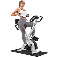 Exercise Bike, Micyox Magnetic Foldable Indoor Cycling Bike with LCD Display and Heart Rate Sensor Home Workout Bike with Resistance Bands Space-saving Fitness Exercise Equipment