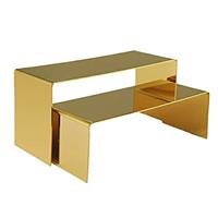 U/ Gold Stainless Steel Handbag Shoe Display Stand Racks 2PC