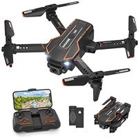 Q10 Mini Drone with Camera for Kids and Adults, 720P HD FPV Foldable Quadcopter with Gravity Sensor Mode, Headless Mode, 3D Flips, Voice and Gesture Control, Kids Gift Toys for Boys Girls,Black