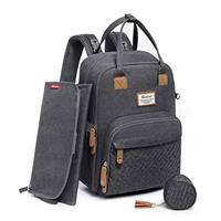 RUVALINO Baby Changing Bag Backpack, Neutral All-in-One Baby Bags for, Multifunction Large Travel Backpack with Portable Changing Pad, Stroller Straps, Pacifier Case and Insulated Pockets