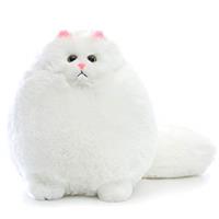Winsterch Cuddly Cat Soft Toy Stuffed Cat Teddy Plush Animal Toy,Kids Birthday Baby Doll,White Cat Soft Toy