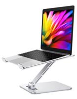 Babacom Laptop Stand Lap Desk, Ergonomic Foldable Computer Stand with Adjustable Height, Ventilated Aluminium Alloy Laptop Riser Compatible with MacBook Air, Pro, All 10-16" Laptops (Black)