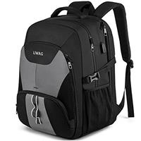Extra Large 50L Travel Laptop Backpack,Water Resistant Work Backpacks Bag with USB Charging Port, Anti Theft Big Business Backpack, 17 inch Computer Rucksack for Men Women College School Gift -Black
