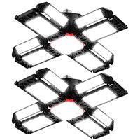 Rafow LED Garage Light -Deformable Ceiling Lighting Fixture with Adjustable Panels - E26/E27 Bay Light for Garage | Basement | Shop | Workshop | Barn | Warehouse