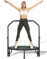 Darchen 200 KG Rebounder Mini Trampoline for Adults, Indoor Small Rebounder Exercise Trampoline for Workout Fitness for Quiet and Safely Cushioned Bounce Adults Kids [100 CM]