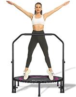 Darchen 200 KG Rebounder Mini Trampoline for Adults, Indoor Small Rebounder Exercise Trampoline for Workout Fitness for Quiet and Safely Cushioned Bounce Adults Kids [100 CM]