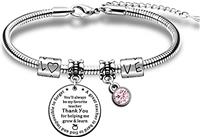 AMZQ Teacher Bracelet Gifts for Women Thank You Teacher Gift