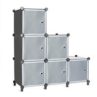 AWTATOS Cube Storage with Doors is a Stackable 6 Cube Storage Unit Designed for Bedroom and Clothes Storage Unit, DIY Modular Storage Cubes