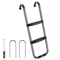 Universal Trampoline Ladder - 2 Steps, Rust-Resistant Steel with Wide Skid-Proof Steps, 40inch Length