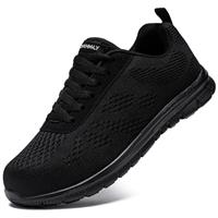 DYKHMILY Safety Trainers Mens Steel Toe Cap Trainers Light Weight Anti Smashing Breathable Puncture Proof Comfortable Fashion Safety Shoes Work Trainers