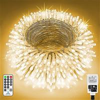 JXLEDAYY String Lights Outdoor Fairy Lights Plug in Waterproof Christmas Lights with Remote Timer 8 Modes for Xmas Tree Yard Outside Garden Patio Plant House Party Holiday Wedding Decoration
