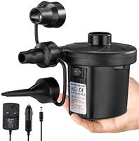 Electric Air Pump for Inflatable, Quick-Fill Air Pump/Blow Up for Air Mattress Air Bed Paddling Pool Swimming Ring,Inflatables Inflate Deflate Air Pump 3 Nozzles Home/Car Use,AC 12V 50W 2m